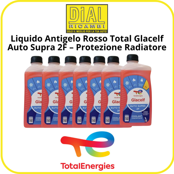 Liquido Antigelo Rosso Total Glacelf Auto Supra 2F – Protezione Radiatore – Qualità OEM Lt. 7
