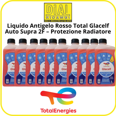 Liquido Antigelo Rosso Total Glacelf Auto Supra 2F – Protezione Radiatore – Qualità OEM Lt. 10