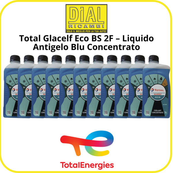 Total Glacelf Eco BS 2F – Liquido Antigelo Blu Concentrato 11L | Tecnologia OAT | Protezione Radiatore