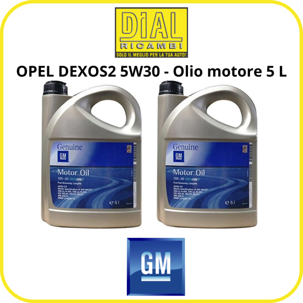 OPEL DEXOS2 5W30 – Olio motore 10L | Originale Opel GM | Olio Sintetico Longlife | Specifiche Dexos2, ACEA C3, API SN/CF