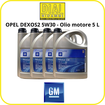 OPEL DEXOS2 5W30 – Olio motore 20L | Originale Opel GM | Olio Sintetico Longlife | Specifiche Dexos2, ACEA C3, API SN/CF