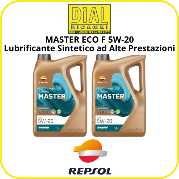 Repsol Master Eco F 5W-20 Olio Motore LUBRIFICANTE Auto 10 Litri
