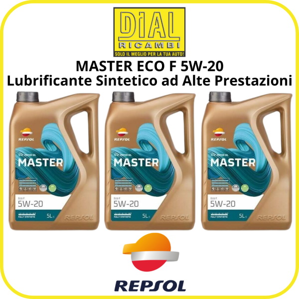 Repsol Master Eco F 5W-20 Olio Motore LUBRIFICANTE Auto 15 Litri