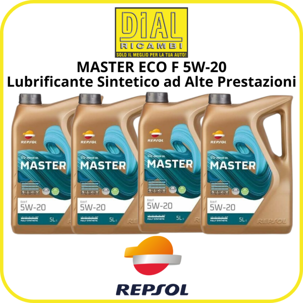 Repsol Master Eco F 5W-20 Olio Motore LUBRIFICANTE Auto 20 Litri