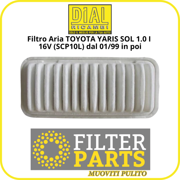 TOYOTA YARIS SOL 1.0 I 16V (SCP10L) dal 01/99 in poi Kit Tagliando 3 Filtri