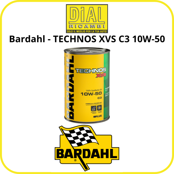 Olio motore Bardahl Technos XVS C3 10W-50 – 1 LT - Premium Line, lubrificante sintetico per auto ad alte prestazioni