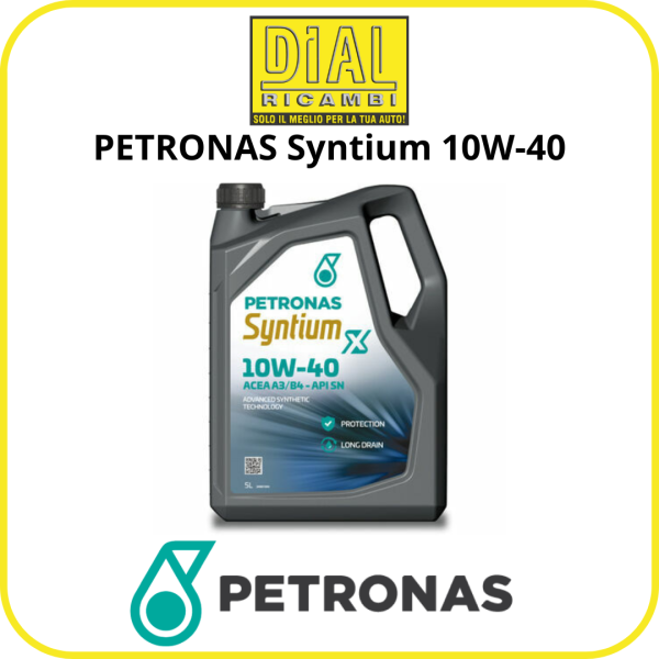 Petronas Syntium X 10W-40 A3/B4 – Olio motore semi-sintetico per auto 5 Lt., SUV e van benzina/diesel