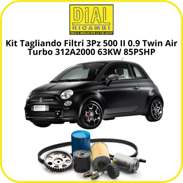 Kit Tagliando Filtri 3Pz 500 II 0.9 Twin Air Turbo 312A2000 63KW 85PSHP