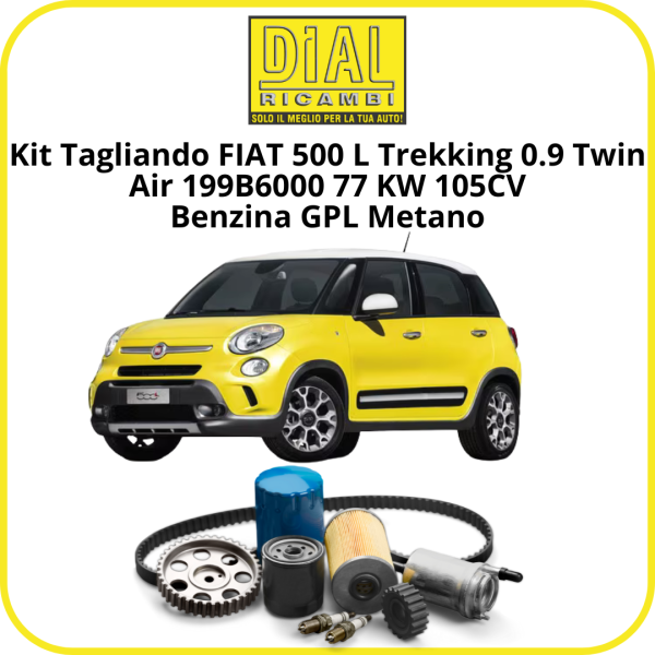 Kit Tagliando FIAT 500 L Trekking 0.9 Twin Air 199B6000 77 KW 105CV Benzina GPL Metano