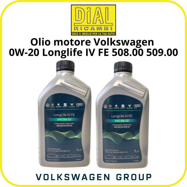copy of Olio motore Volkswagen 0W-20 Longlife IV FE 1 litro originale VW 508.00 509.00 alte prestazioni 1 Lt