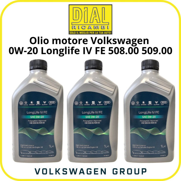 copy of Olio motore Volkswagen 0W-20 Longlife IV FE 1 litro originale VW 508.00 509.00 alte prestazioni 1 Lt