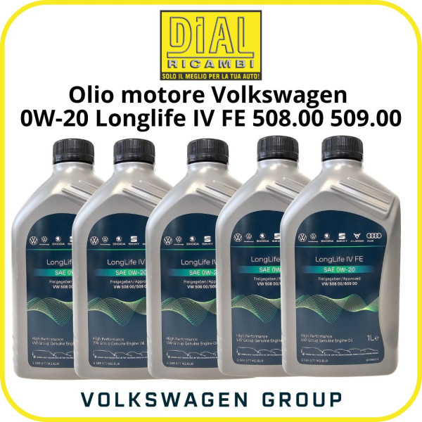 copy of Olio motore Volkswagen 0W-20 Longlife IV FE 1 litro originale VW 508.00 509.00 alte prestazioni 1 Lt