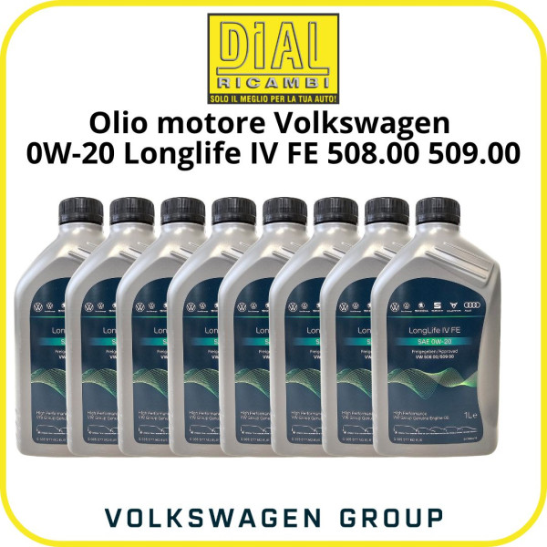 copy of Olio motore Volkswagen 0W-20 Longlife IV FE 1 litro originale VW 508.00 509.00 alte prestazioni 1 Lt